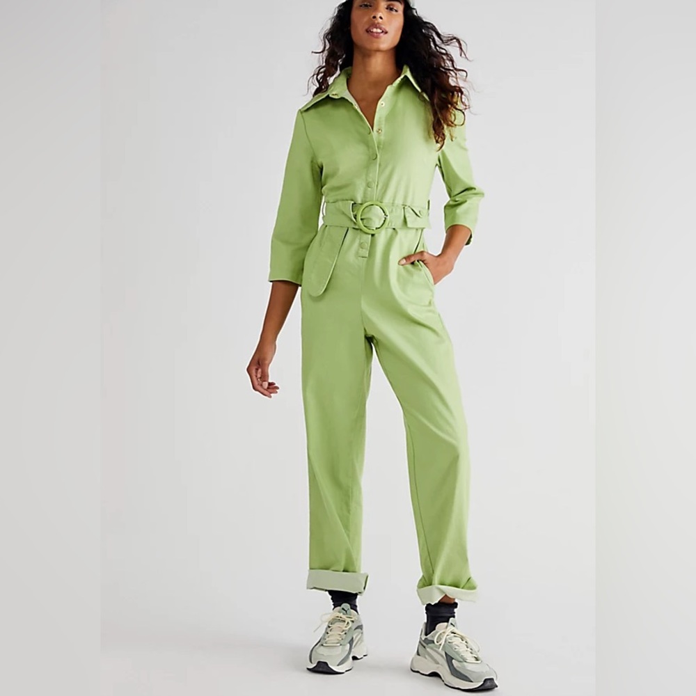 NWT House of Sunny Golden Years green coverall jumpsuit boiler suit